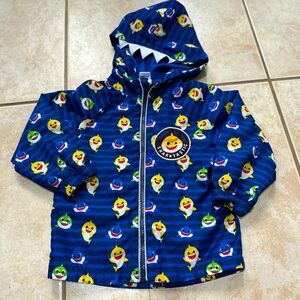 Baby Shark Light Jacket with  Shark Teeth Hoodie. Size 3T. Very Rare